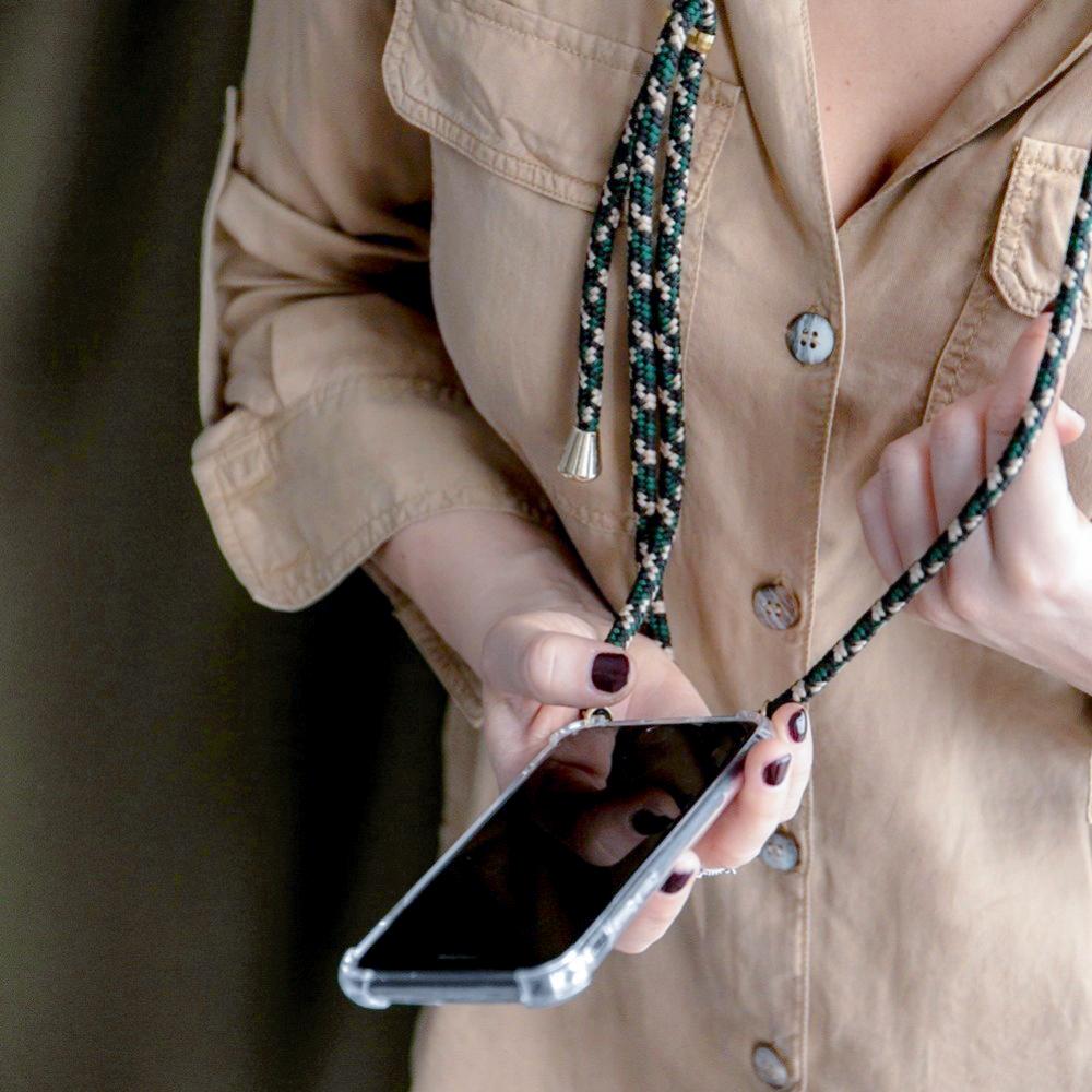 Anti-Knock Transparent Crossbody iPhone Case