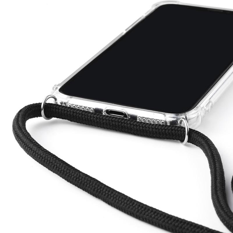 Anti-Knock Transparent Crossbody iPhone Case