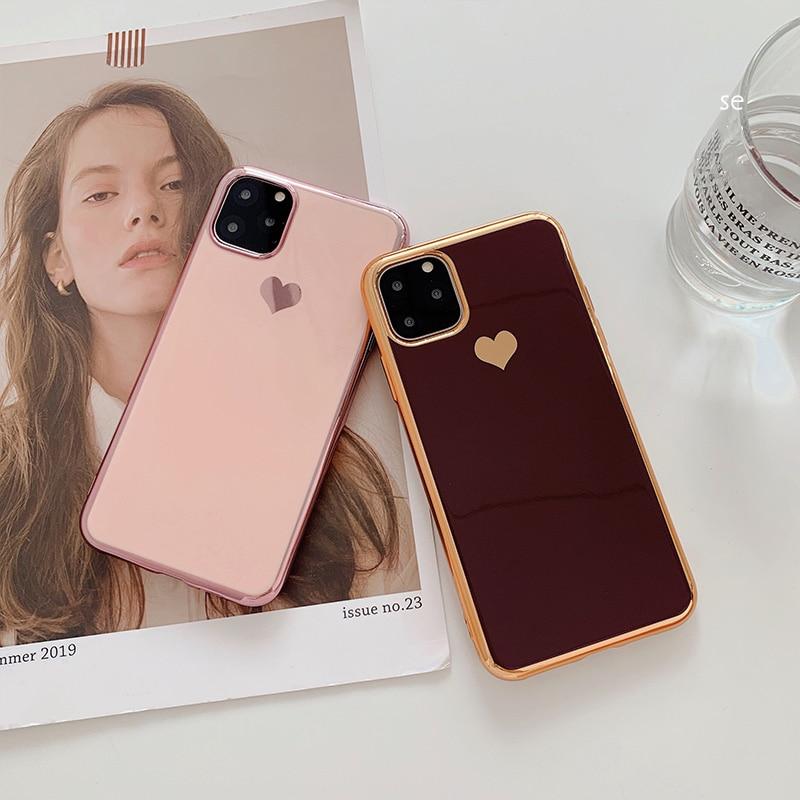 Luxury Heart Glossy iPhone Case