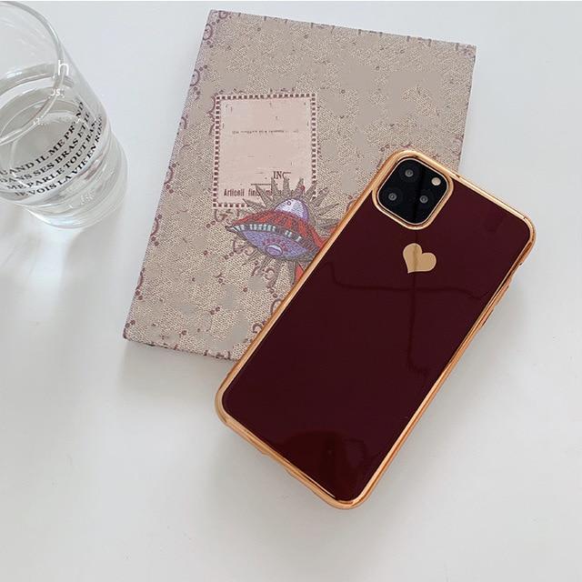 Luxury Heart Glossy iPhone Case