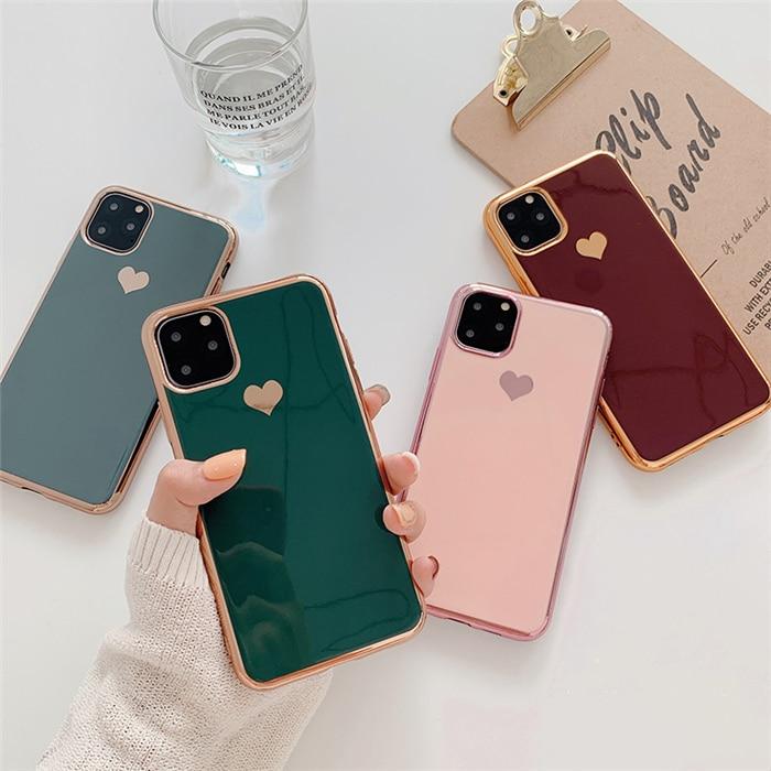 Luxury Heart Glossy iPhone Case