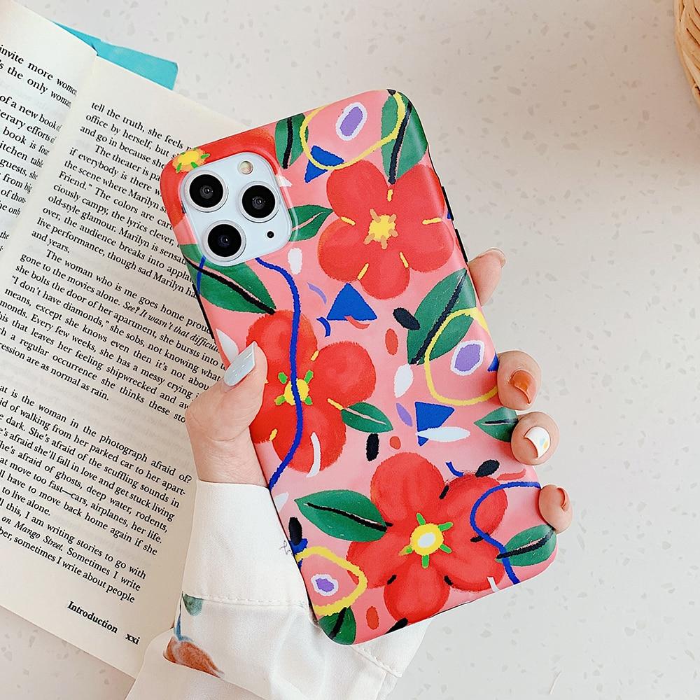 Red Floral iPhone Case