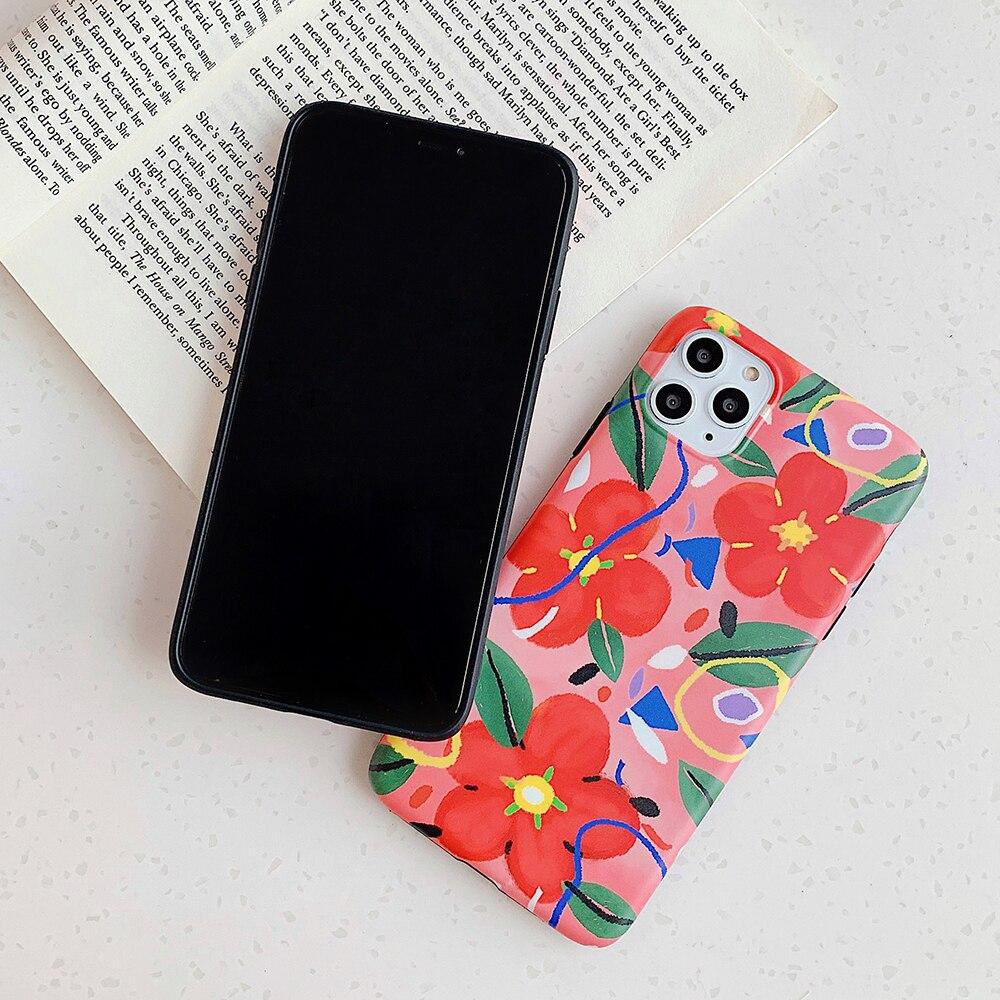 Red Floral iPhone Case