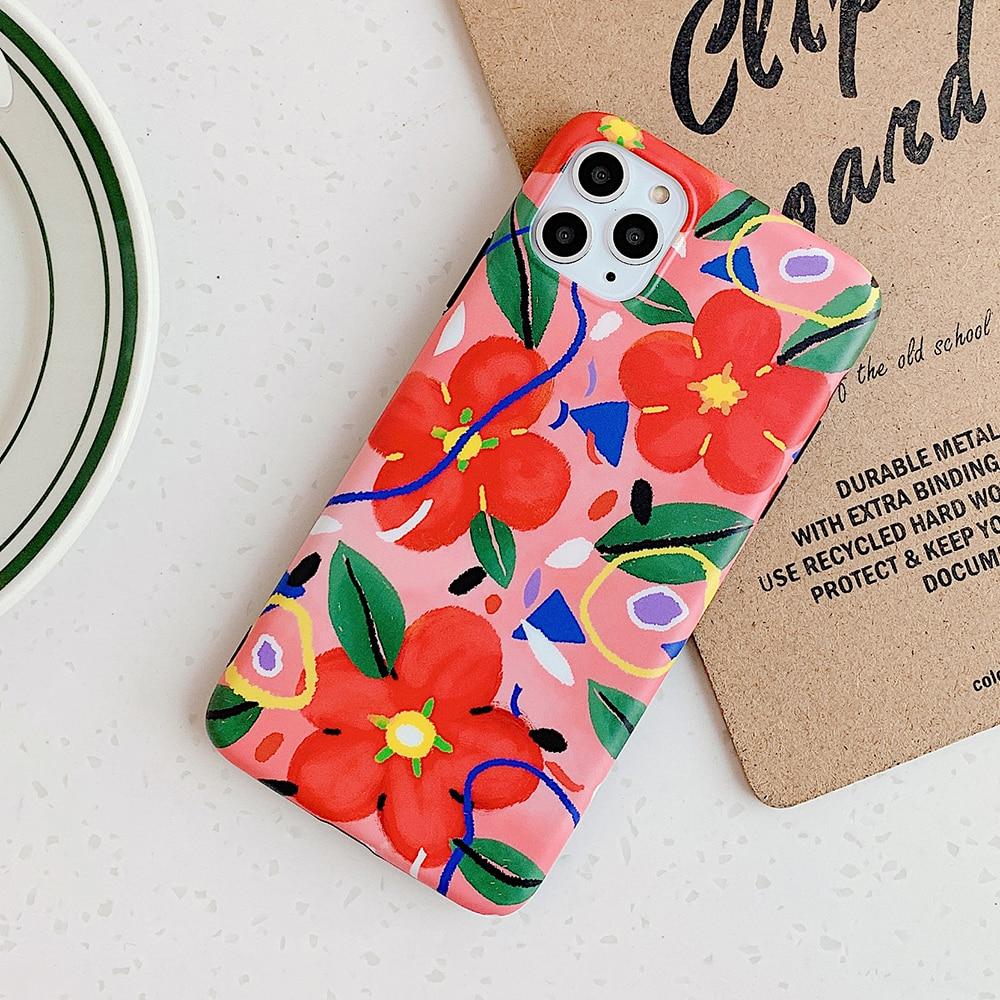 Red Floral iPhone Case