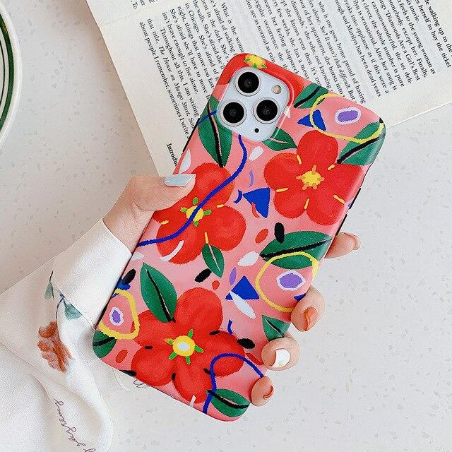 Red Floral iPhone Case