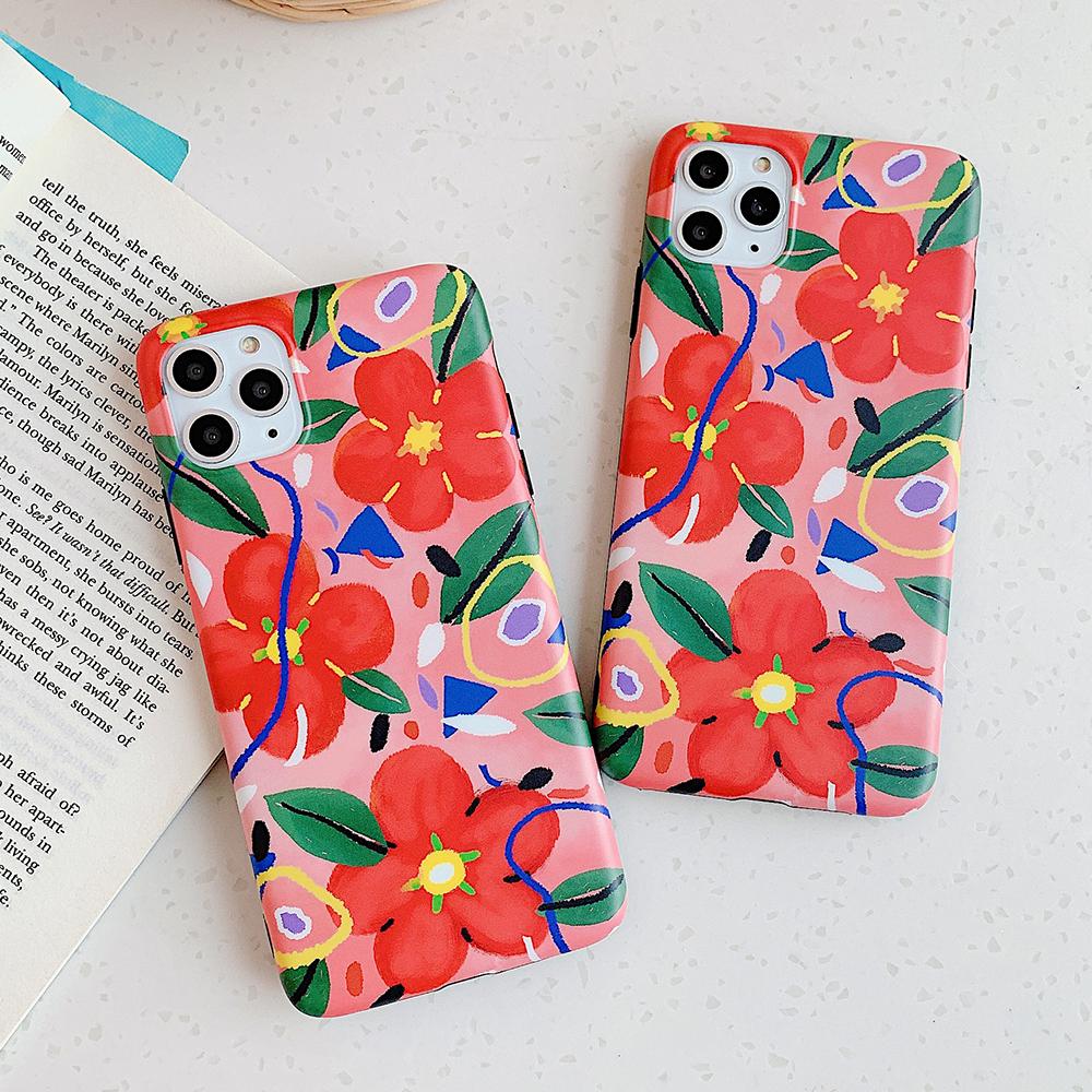 Red Floral iPhone Case