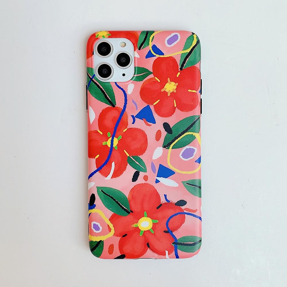 Red Floral iPhone Case