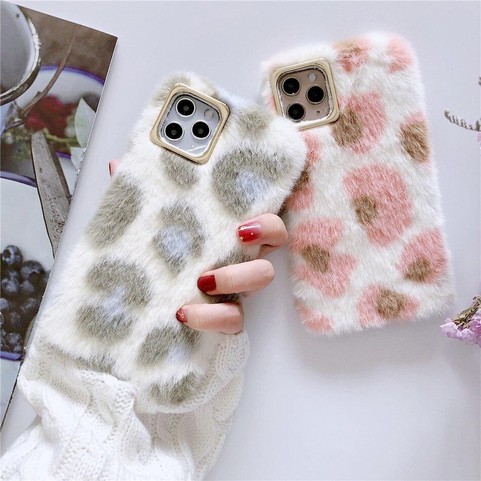 Leopard Faux Fur iPhone Case
