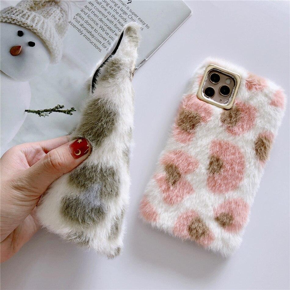 Leopard Faux Fur iPhone Case