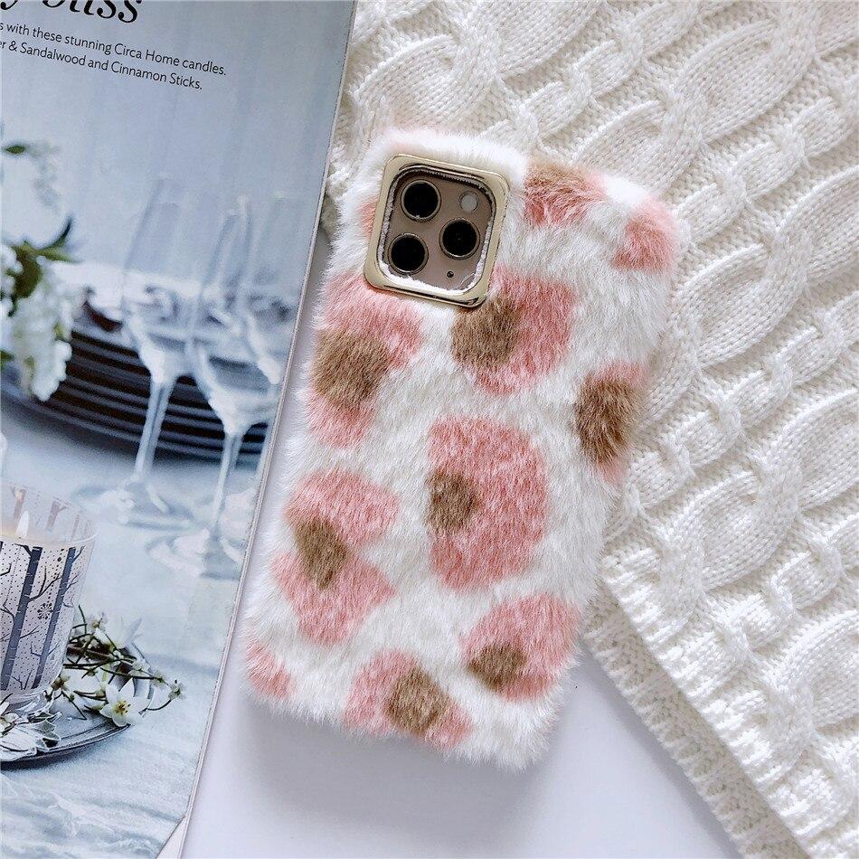 Leopard Faux Fur iPhone Case