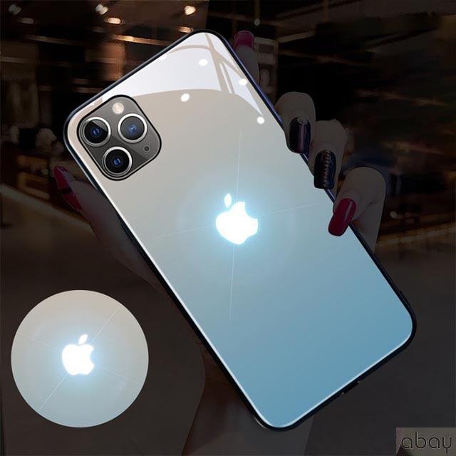 Glowing Apple Logo Iphone Glowing Logo Case Sound Control LED