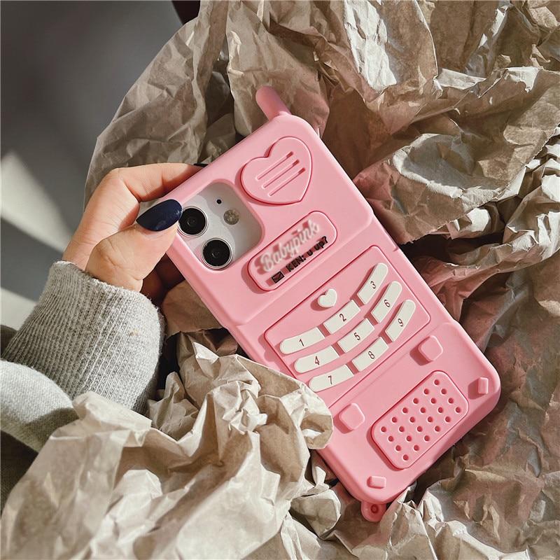 3D Pink Phone iPhone Case