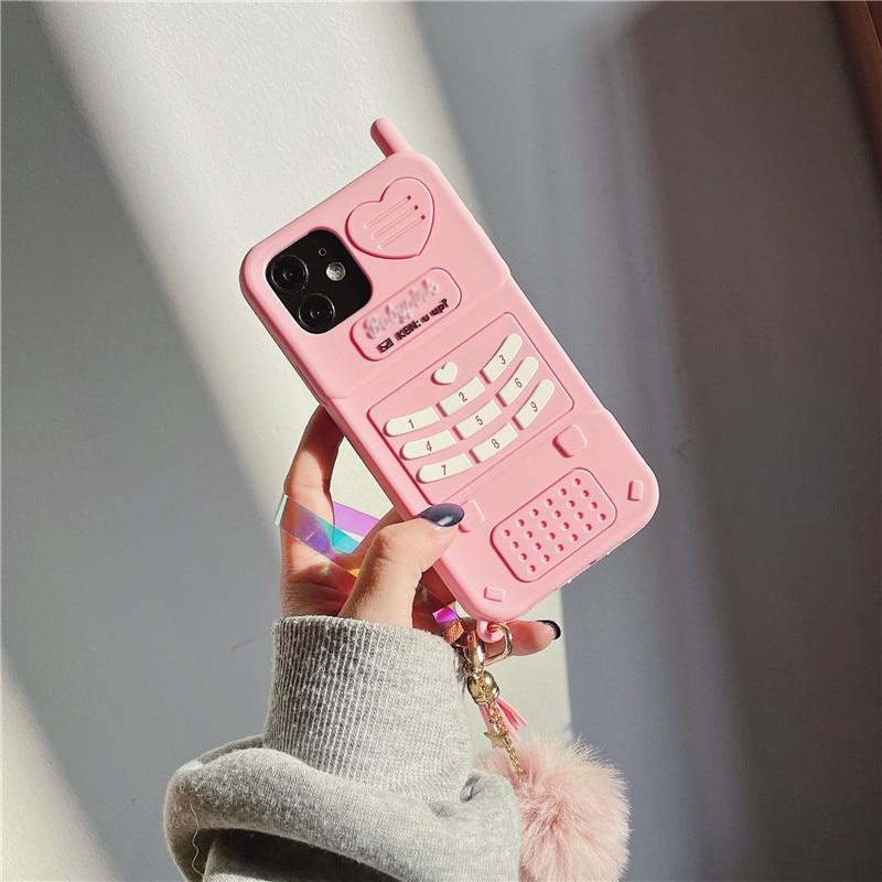 3D Pink Phone iPhone Case