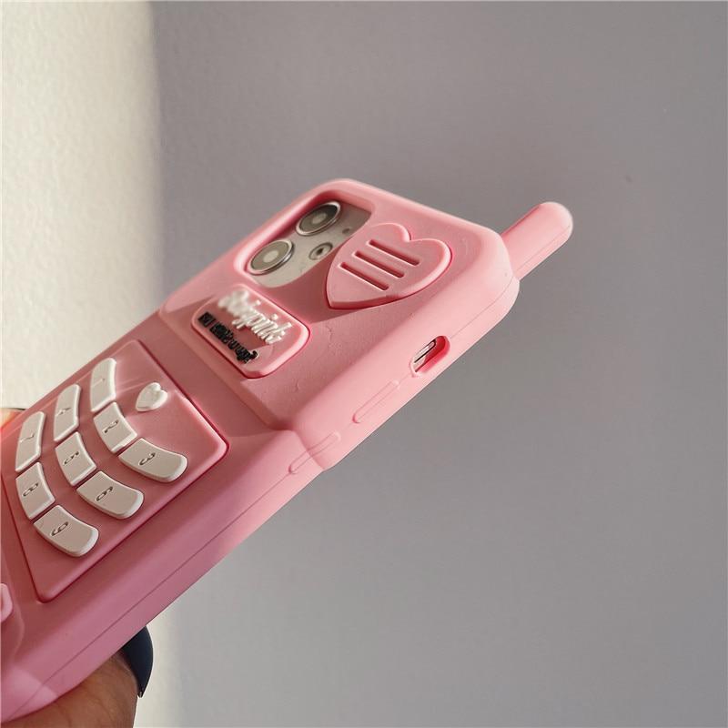 3D Pink Phone iPhone Case