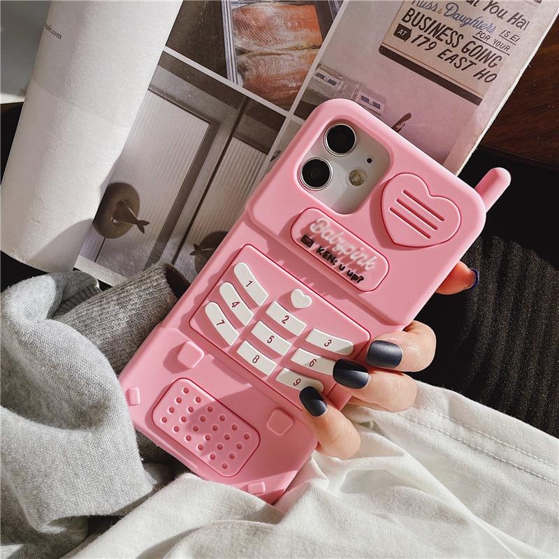 3D Pink Phone iPhone Case