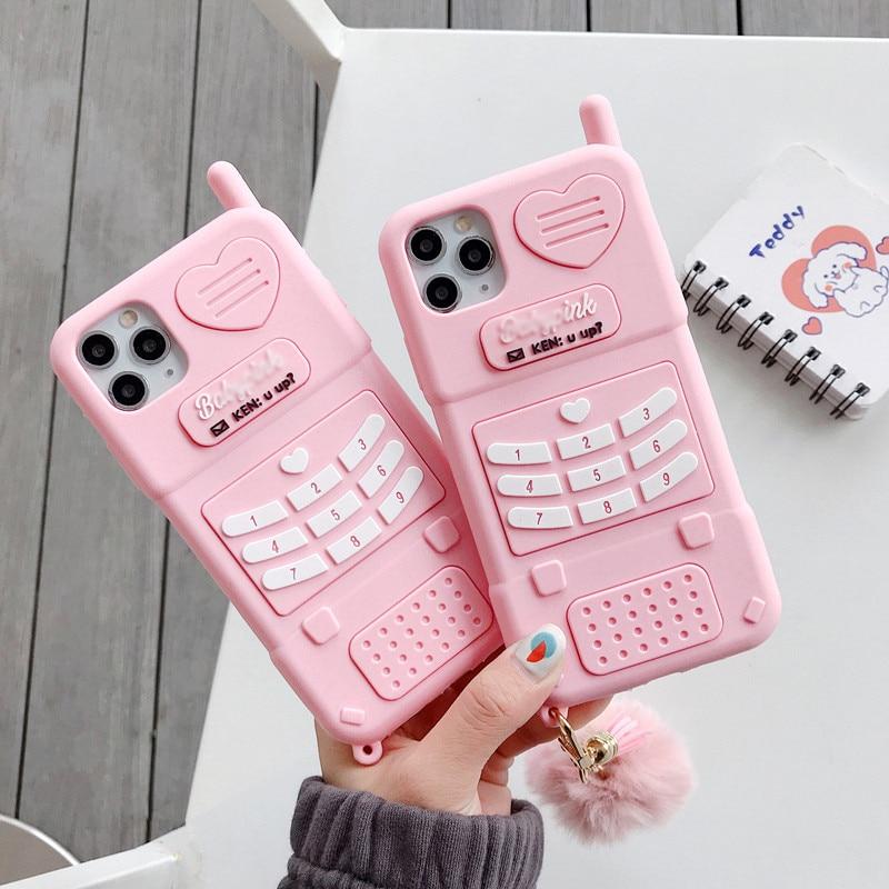 3D Pink Phone iPhone Case