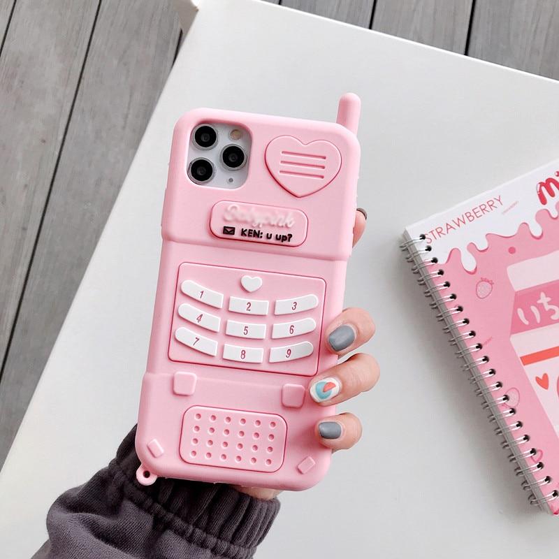 3D Pink Phone iPhone Case