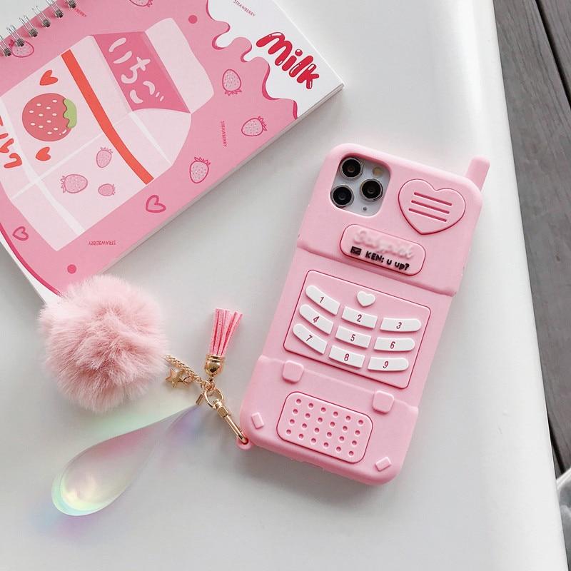 3D Pink Phone iPhone Case