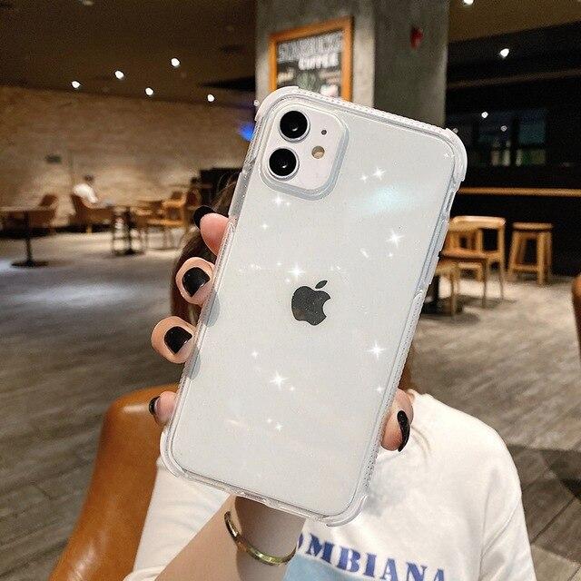 Glitter Shockproof Transparent iPhone Case