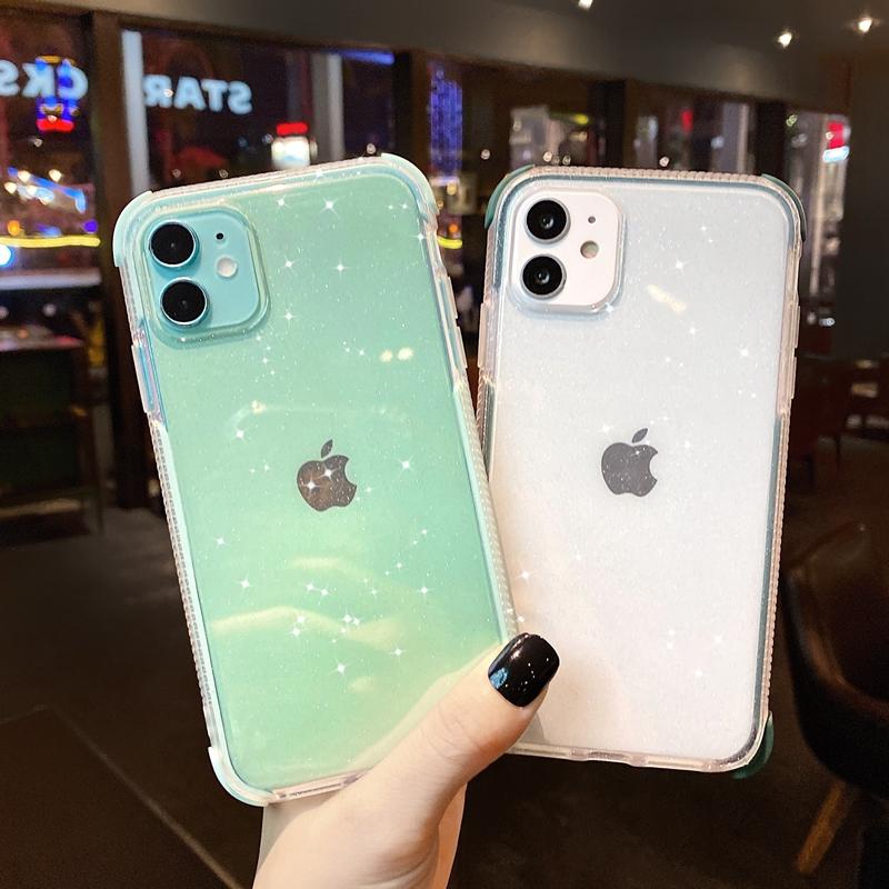 Glitter Shockproof Transparent iPhone Case