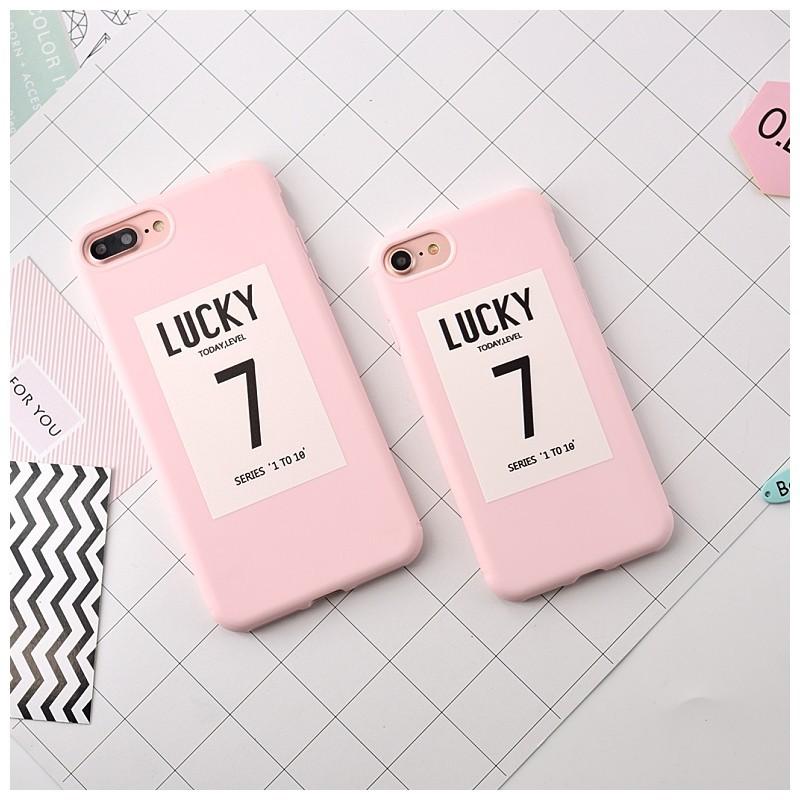 Lucky Seven & Pink Silicone iPhone Case