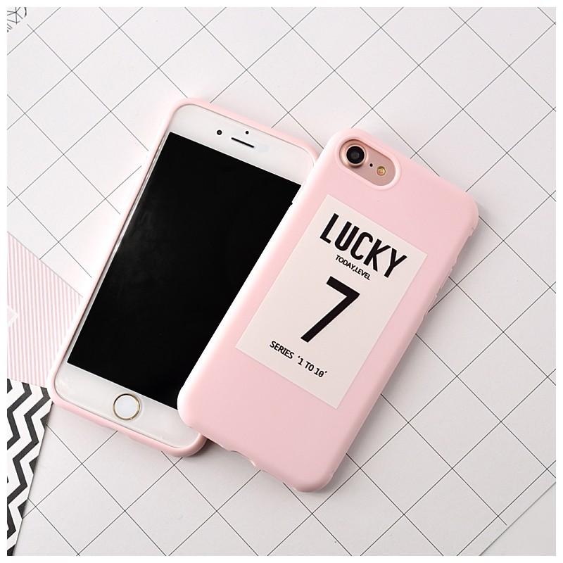 Lucky Seven & Pink Silicone iPhone Case