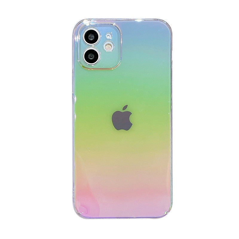 Rainbow Gradient Laser iPhone Case