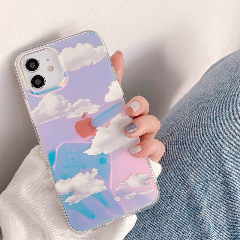 Clouds Laser iPhone Case