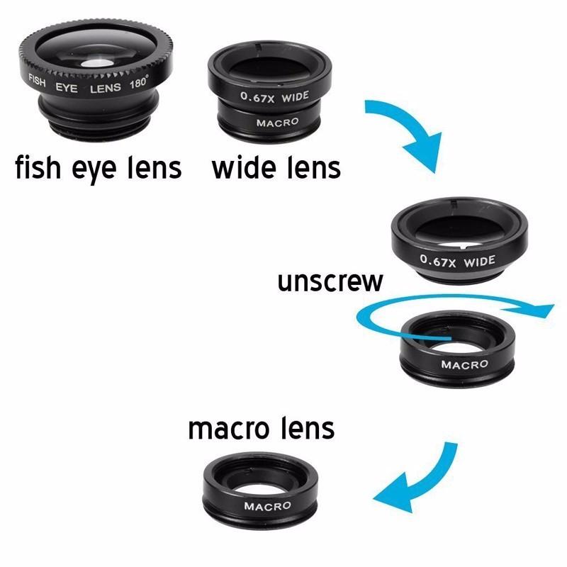 Universal 3 in 1 Clip Smartphone Lenses