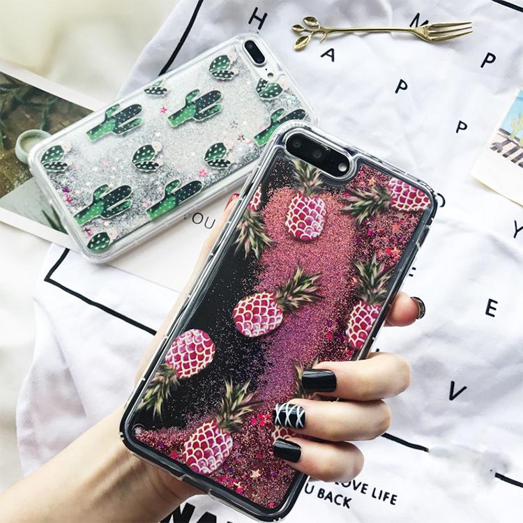 Pineapple & Cactus Quicksand iPhone Case