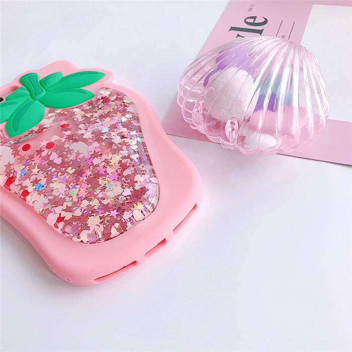 Strawberry Liquid Quicksand 3D iPhone Case