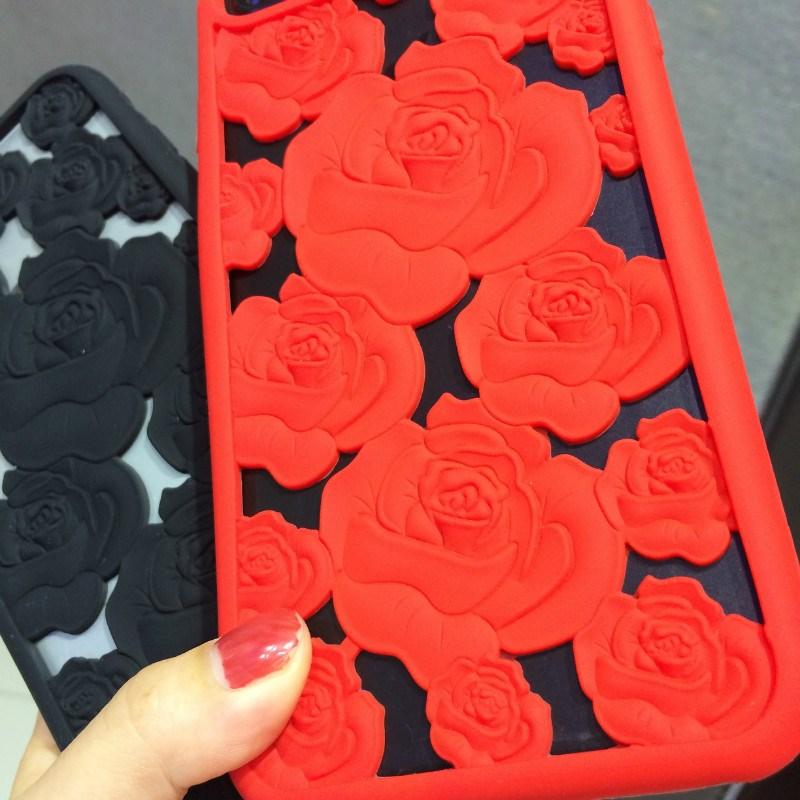 3D Hollow Rose iPhone Case