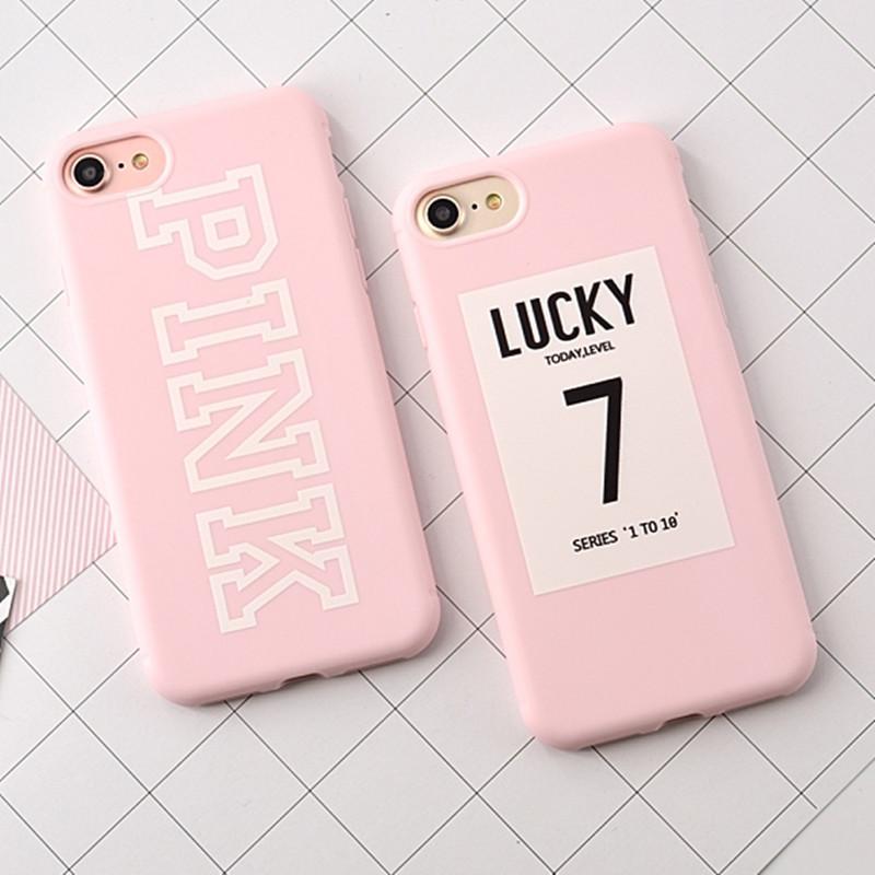 Lucky Seven & Pink Silicone iPhone Case