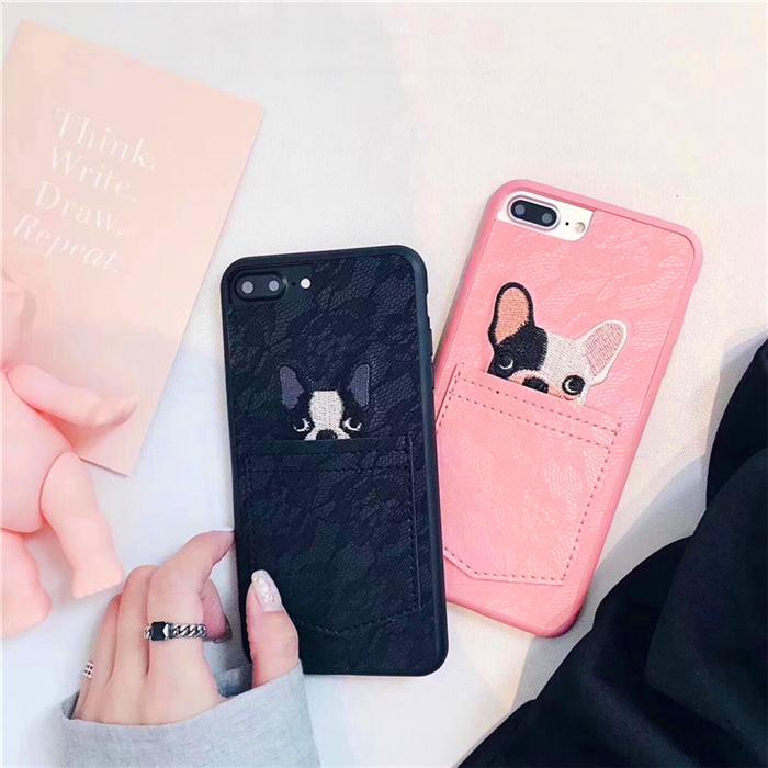 Cute Bulldog Pocket iPhone Case