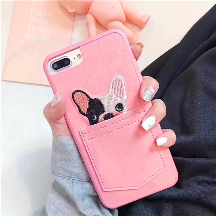 Cute Bulldog Pocket iPhone Case