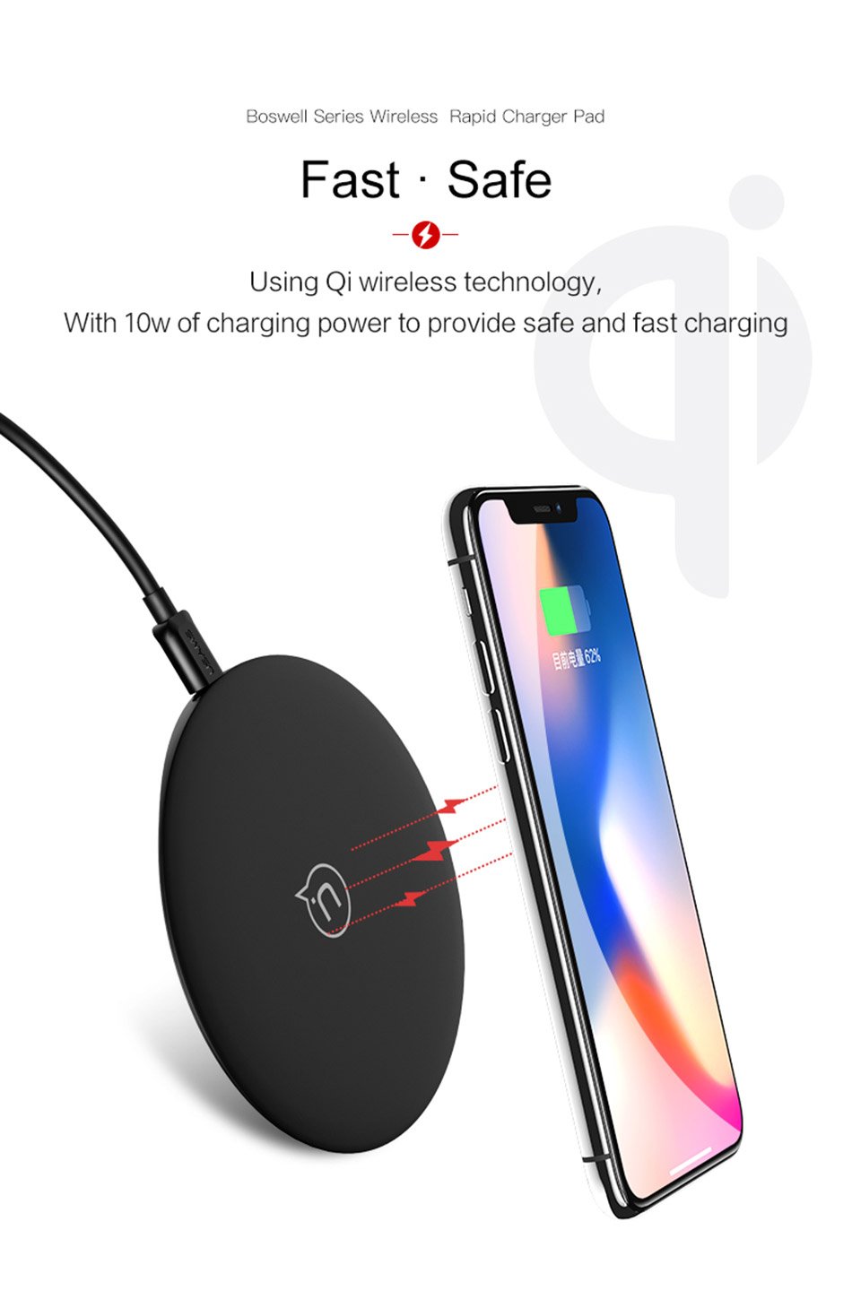 USAMS Metal Original Qi Wireless Charger Pad