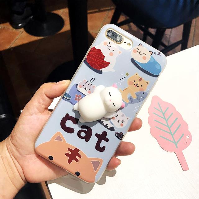 3D Squishy Cat iPhone Case