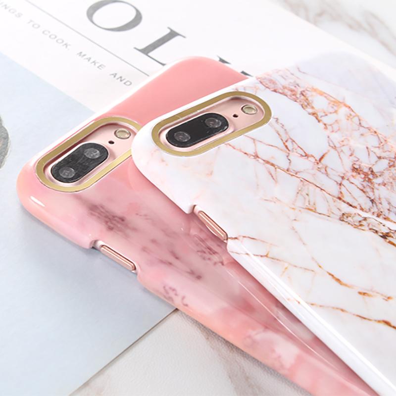 Pink Glossy Marble iPhone Case