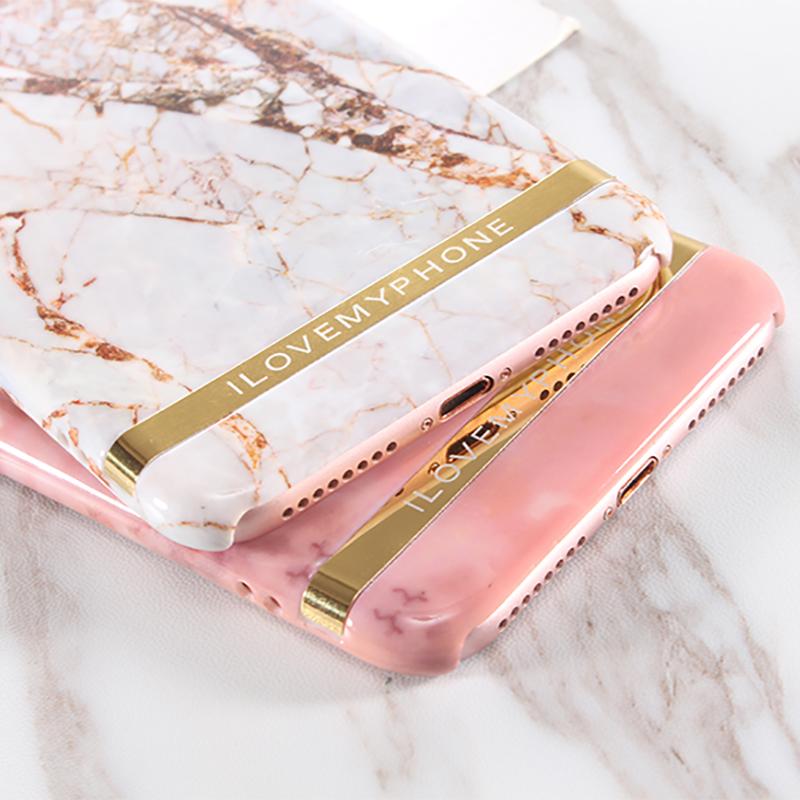 Pink Glossy Marble iPhone Case