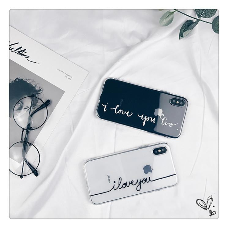 Love Letters Transparent iPhone Case