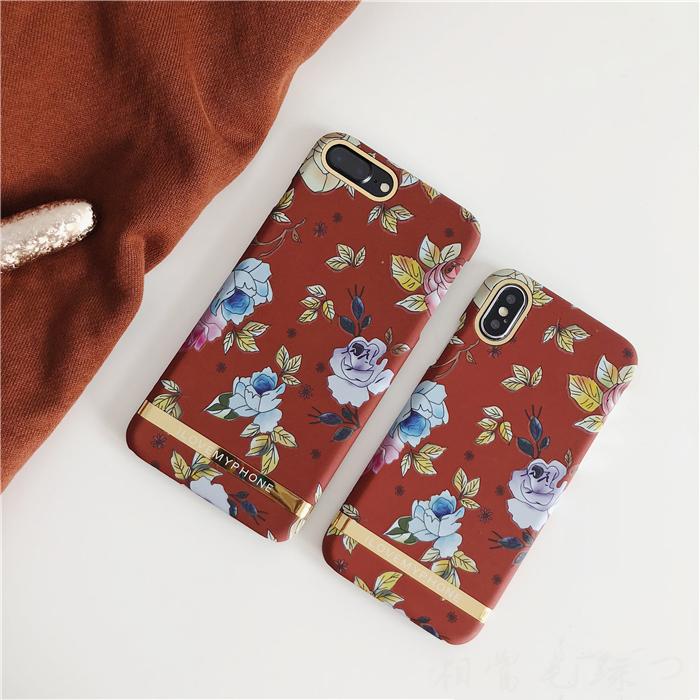 Vintage Flower Red iPhone Case