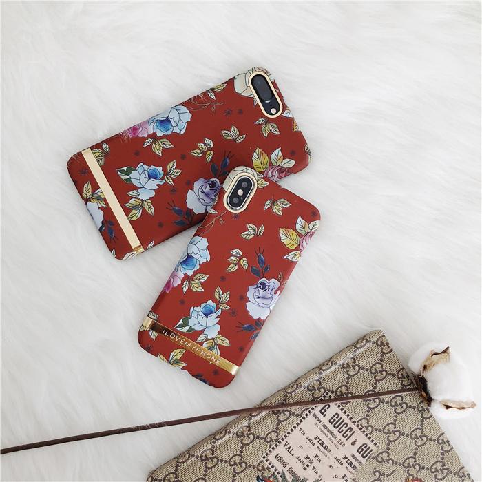 Vintage Flower Red iPhone Case