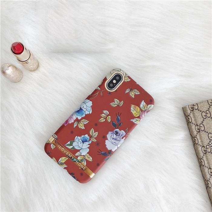 Vintage Flower Red iPhone Case