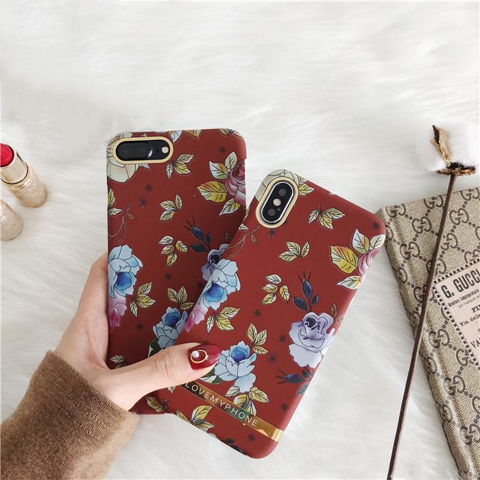 Vintage Flower Red iPhone Case