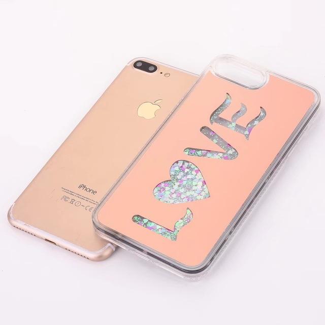 Dream & Love Quicksand Glitter iPhone Case