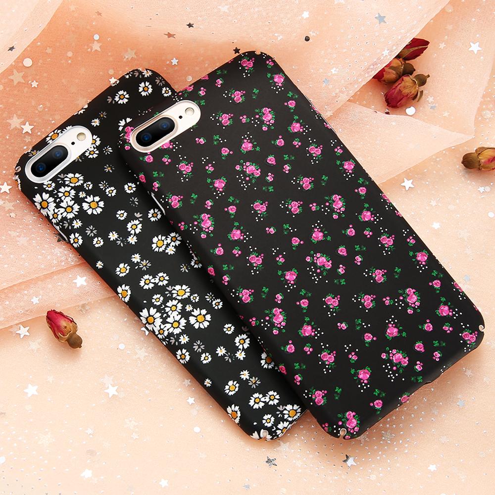 White or Purple Flower Back Cover iPhone Case