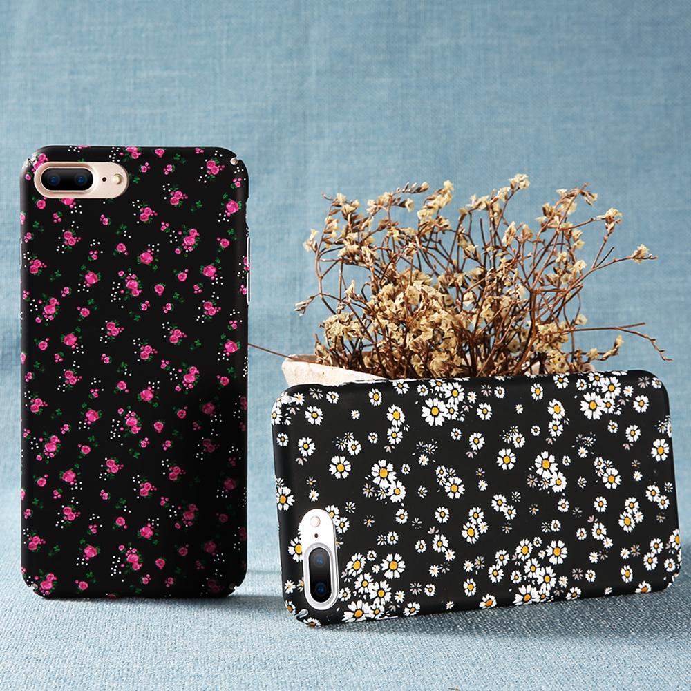 White or Purple Flower Back Cover iPhone Case