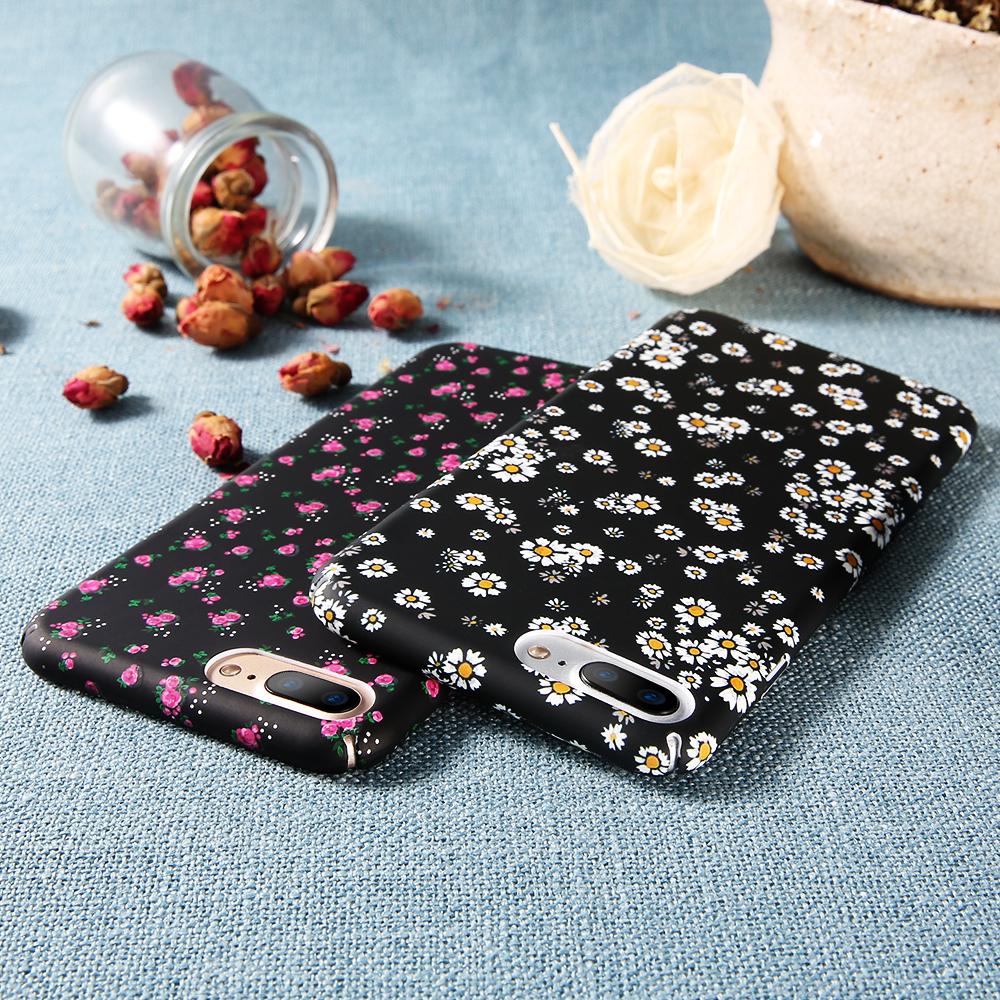 White or Purple Flower Back Cover iPhone Case