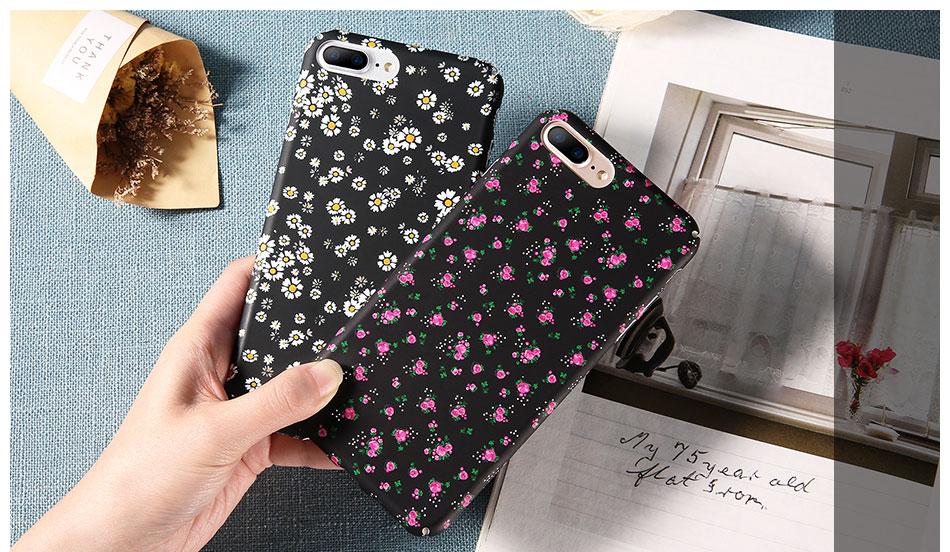 White or Purple Flower Back Cover iPhone Case