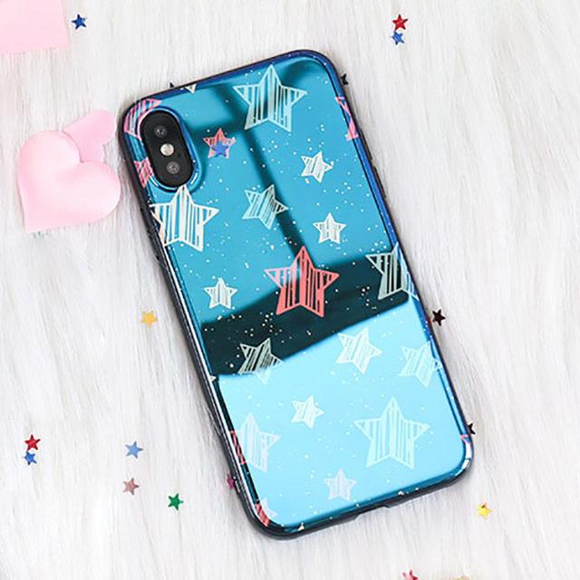 Blu-Ray Mirror Heart Star iPhone Case